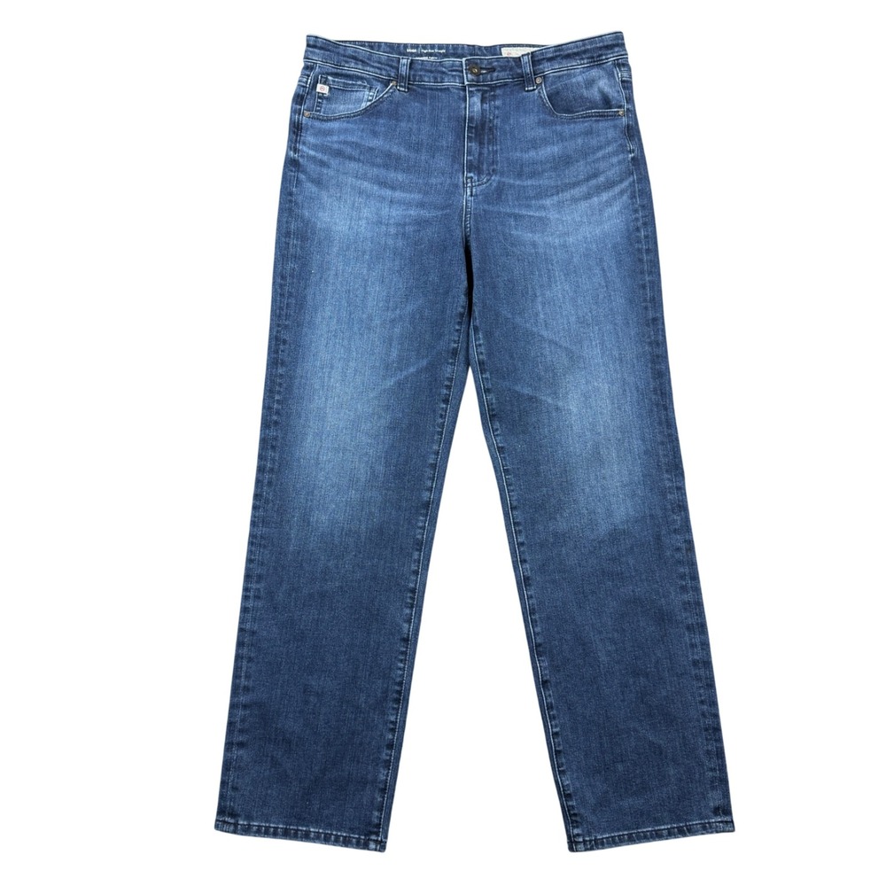 AG Adriano Goldschmied Saige High Rise Straight Japanese Fabric Jeans 31 Indigo